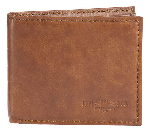 Billetera De Cuero Slimfold Levis Marron 