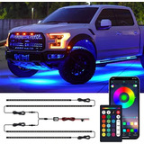 Kit Luces Led Debajo Automóvil Piso Control App Auto Camione