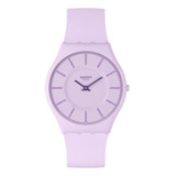 Reloj Swatch La La Lila Ss08v107 Para Muejer Color Purpura