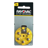 Bateria Pila Rayovac 10 Pr70 Original Sellada X6 Audifono 