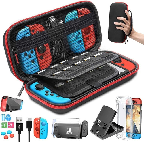 Estuche Y Kit De Accesorios 16 En 1 Para Nintendo Switch