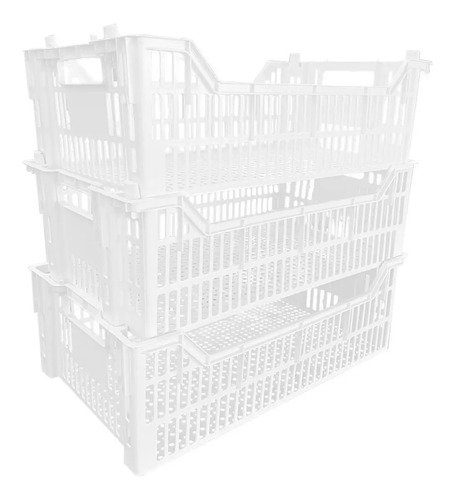 Kit 12 Peças Caixa Plástica Hortifruti Organizadora Frutas | Frete grátis