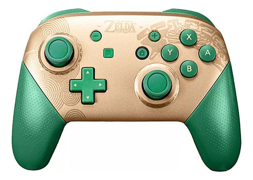 Control Pro Compatible Nintendo Switch Edición Zelda Tears Color Dorado
