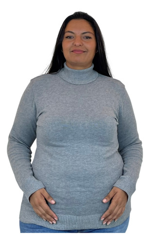 Blusa De Frio Tricot Gola Alta Feminina Cacharrel Plus Size