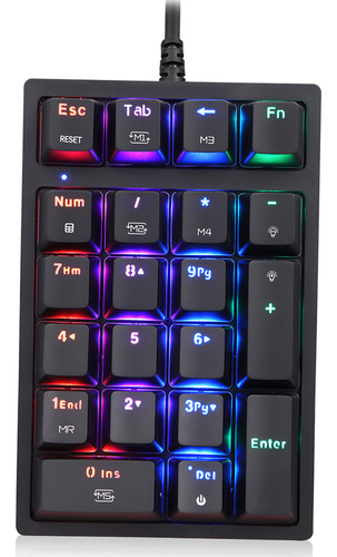 Teclado Mecánico Numérico Motospeed K24 De 21 Teclas Con Cab