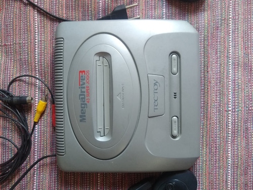 Mega Drive 3 Com 43 Jogos Completo Controle Original