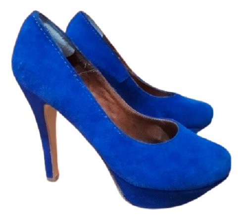 Zapatos Gamuza Azules N°39