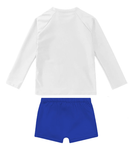  Sunga Boxer Infantil + Blusa Proteção Uv50+ Masculino Praia