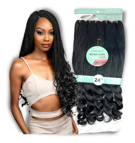 Cabelo Boho Curl Jumbo French Braids Trança Com Cachos 400g