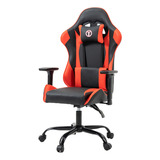 Silla Gamer Maximo Confort Reclinable Resistente Wolf Color Rojo