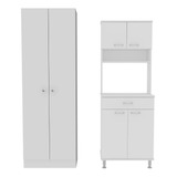 Combo Kitchen 8 Mueble Microondas + Optimizador - Blanco