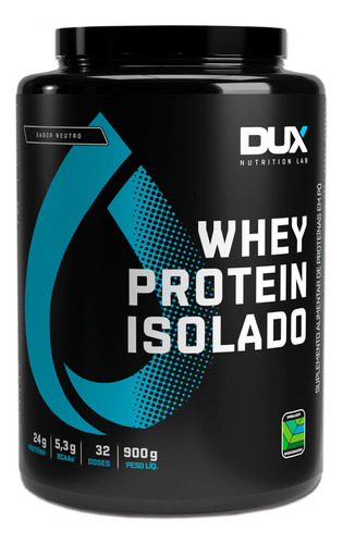 Whey Protein Isolado Pote 900g - Dux Nutrition Sabor Neutro