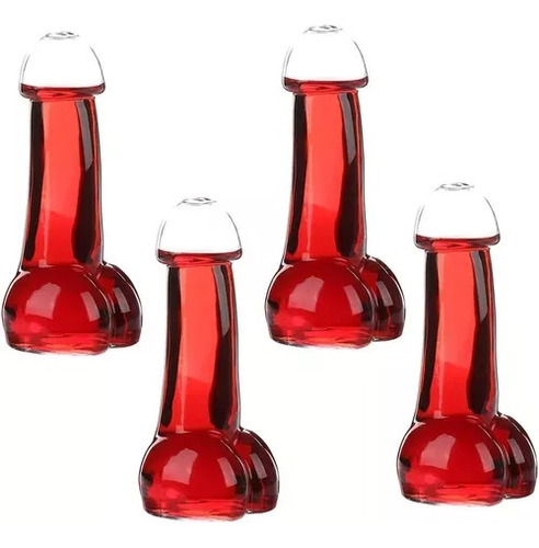 Pack X4 Copa En Forma De Pene Cócteles Bebidas Vino Disco