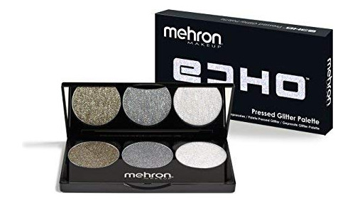 Paleta Mehron Makeup Echo Pressed Glitter (dourada, Prata,