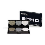 Paleta Mehron Makeup Echo Pressed Glitter (dourada, Prata,