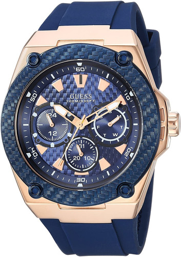Reloj Hombre Guess U1049g2 Cuarzo  45mm Pulso Azul J W