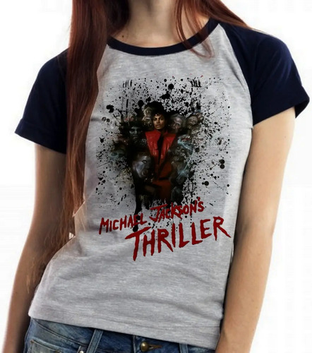 Blusa Baby Look Michael Jackson Musica Thriller Zumbie Zombi