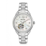 Bulova Classic 96p181 Diamantes Zafiro Reloj Mujer 34mm