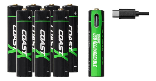 Coast Pilas Recargables Aaa Usb-c 1,5v 750 Mah X8u