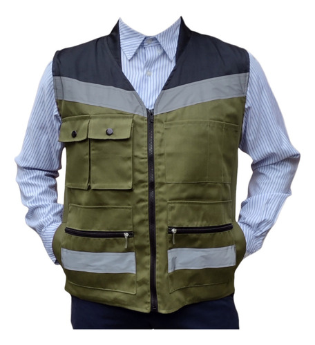 Chaleco Reflejante Gabardina Premium Para Supervisor