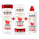  Kit Shampoo + Condicionador + Creme Para Pentear Elseve Rt5