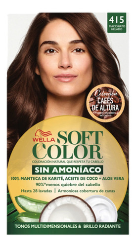 Kit Tintura Wella Professionals  Soft Color Tinte De Cabello Tono 415 Macchiato Helado Para Cabello