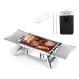 Novangua Asador De Carbón Portátil Plegable,asador De Acero