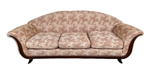 Antigo Sofa 3 Lugares Pes Madeira Imbuia