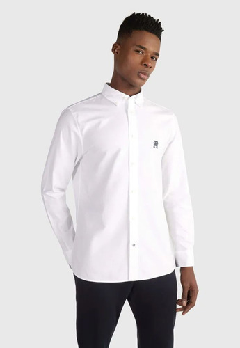 Camisa Regular Fit Monogram Blanco Tommy Hilfiger