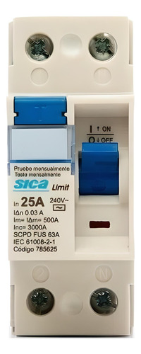 Interruptor Diferencial Miniatura-para Riel Din Sica 785625