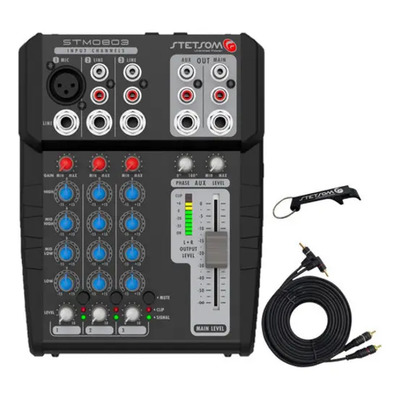 Stm0803 Stetsom Mesa De Som Automotivo 3 Canais 4 Eq | Parcelamento sem juros