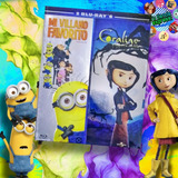 Combo Blu Ray: Coraline + Mi Villano Favorito + Stickers