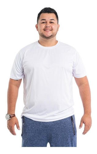 Camiseta Dry Fit Plus Size Masculina Esportes Academia