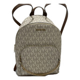 Bolso Mochila Cartera Michael Kors Modelo Jet Set Vanilla/lu