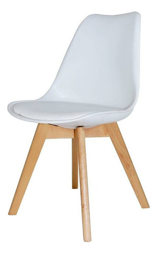 Silla Tipo Eames Nordico Asiento Acolchado Minimalista