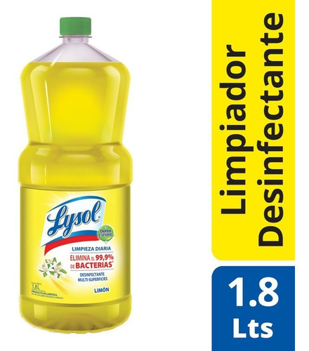 Lysol Dettol Limón Limpiador Desinfectante  1,8 Ml 