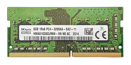 Ddr4 8gb  Sk Hynix 1rx8 Pc4-3200aa Sodimm Laptop Memoria Ram