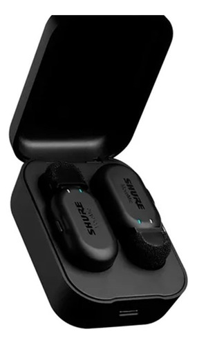 Micrófonos Lavalier Inalámbricos Bluetooth Movemic Two Shure Color Negro