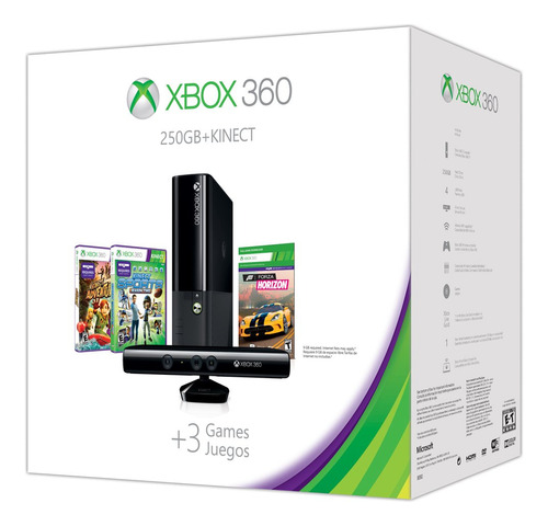 Microsoft Xbox 360 E 250gb 2 Controles + 100 Juegos