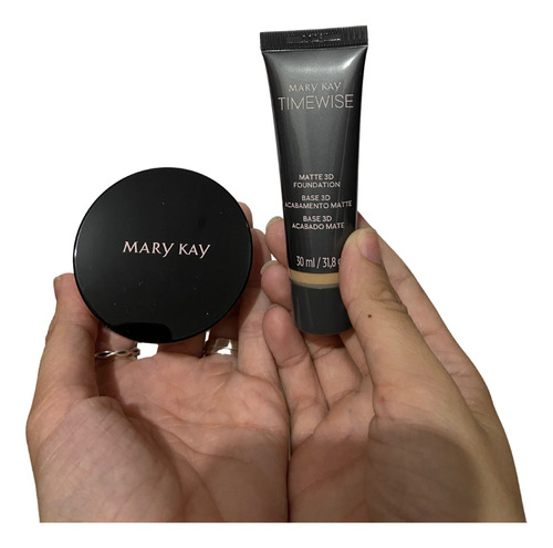  Kit Pele Perfeita Mary Kay - Base Mate 3d + Pó Translúcido