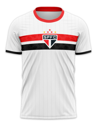 Camisa São Paulo Branca Tricolor Paulista Oficial Licenciada