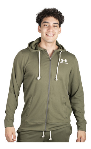 Campera Under Armour Sportstyle Terry Hombre Training Verde 