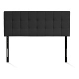 Furinno Roanne Tufted Cabecero Completo, Negro