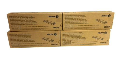 Pack Kit 4 Toner Xerox 106r03532, 33, 34,35 Bk Y Colores 