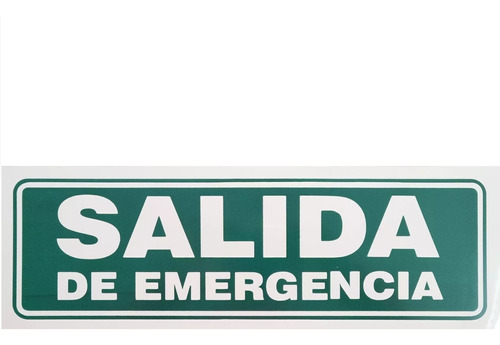 Cartel Salida / De Emergencia 14x41 Alto Impacto Der / Izq