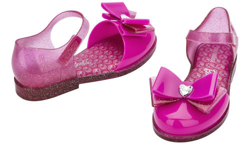 Sapatilha Mini Melissa + Barbie Infantil Rosa Dom