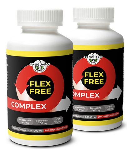 Flex Free Complex 90 Capsulas De 1000 Mg Msm + Glucosamina