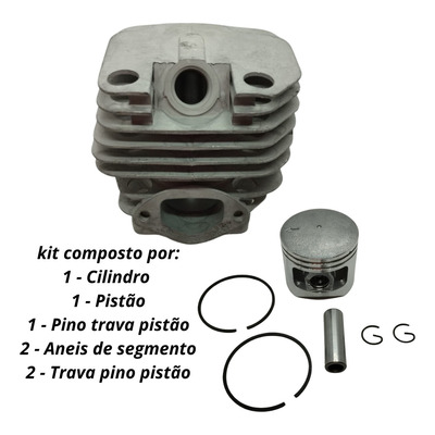 Kit Cilindro 45mm + Jogo Juntas Motosserra Vsl550 55cc