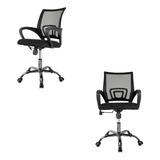 Silla Ergonomica De De Escritorio Color Negro Paquete 2 Pzs