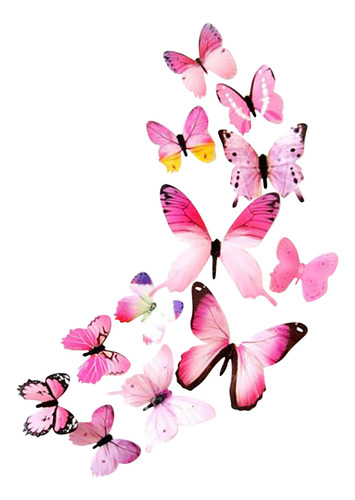 Mural Casero Realista De 12 Colores Con Diseño De Mariposas
